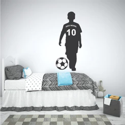 Adesivo Jogador Futebol Nome Personalizado