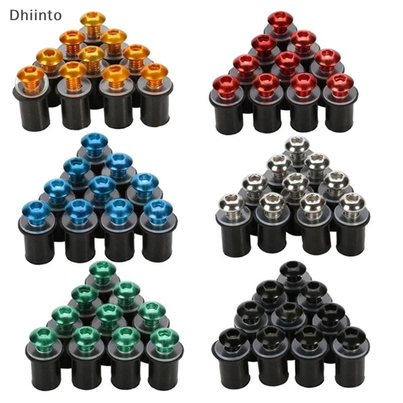 [Dhiint] 10 Peças Kit De Parafuso De Carenagem De Para-Brisa De Motocicleta Bem Porcas M5 15 Mm Em