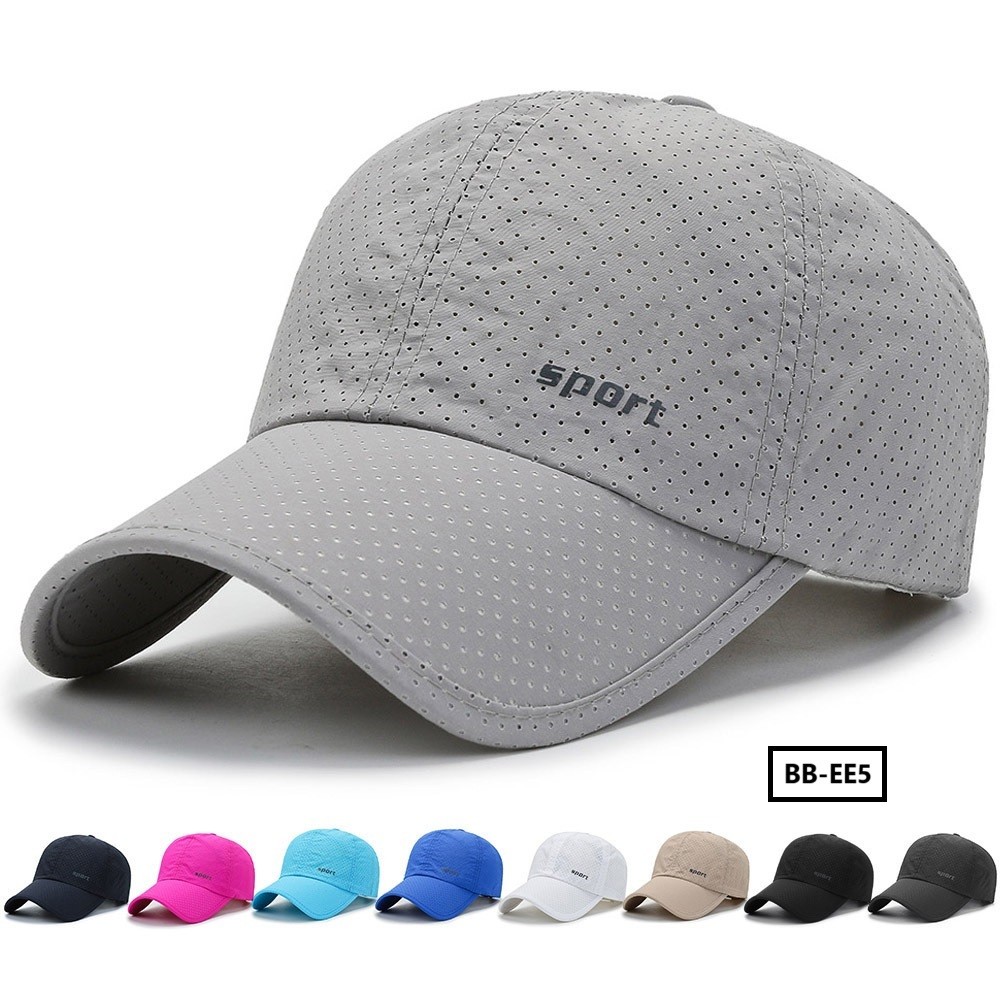 Boné Tactel Esportivo Unissex com Alça Ajustável Leve, Respirável e Secagem Rápida em Oferta na Shopee