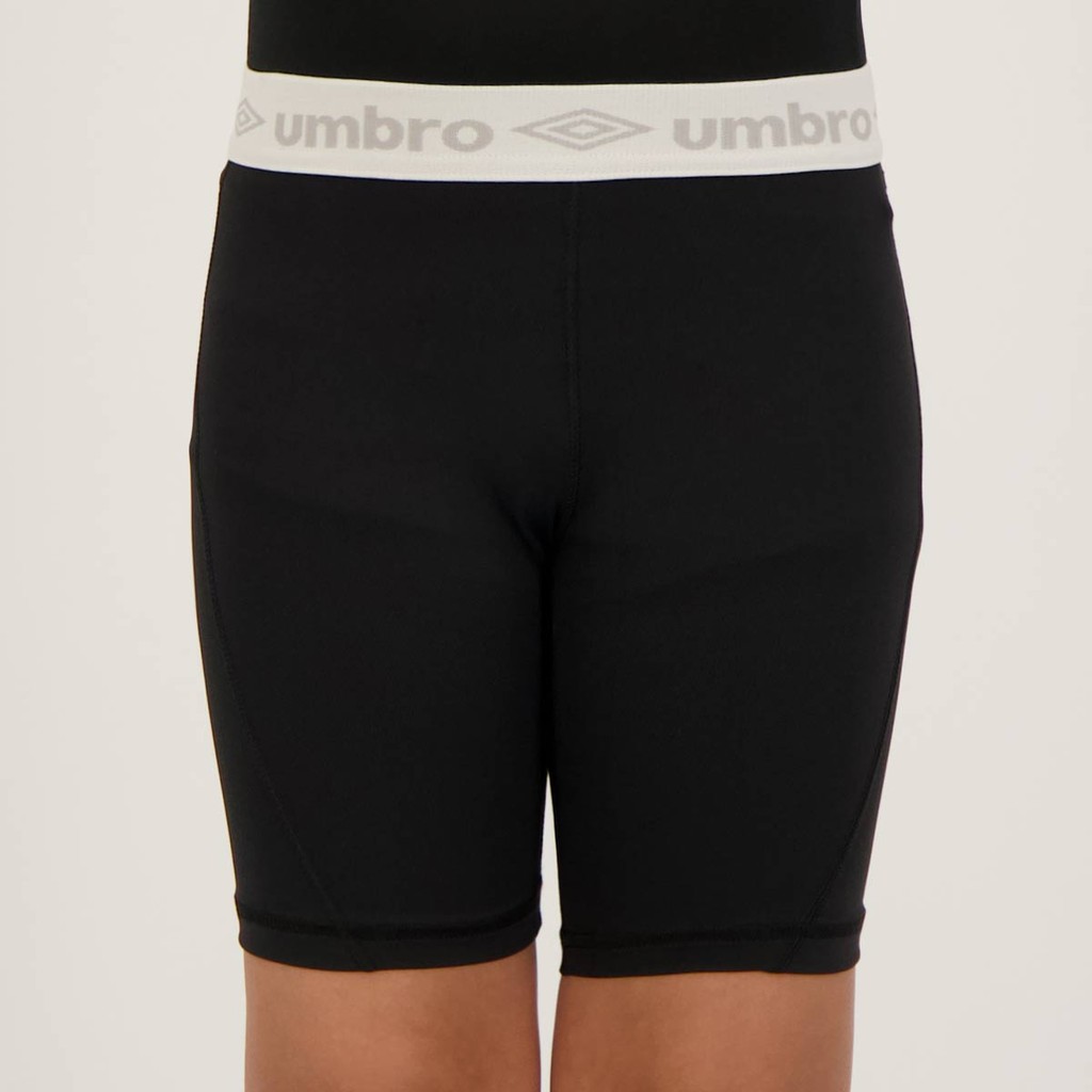 Bermuda Térmica Umbro TWR Diamond Juvenil Preta em Oferta na Shopee