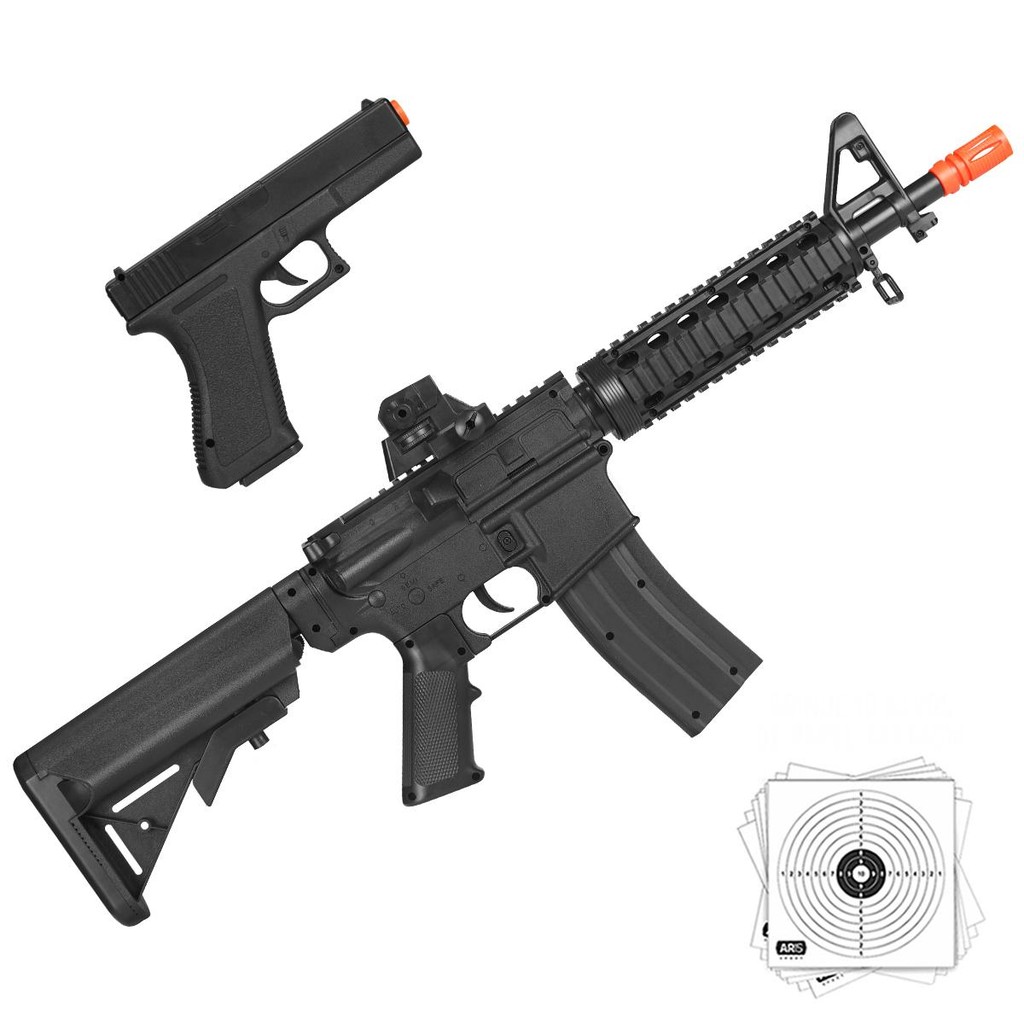M4A1 / Pistola Airsoft V307 Vigor 6mm Original + Alvos em Oferta na Shopee