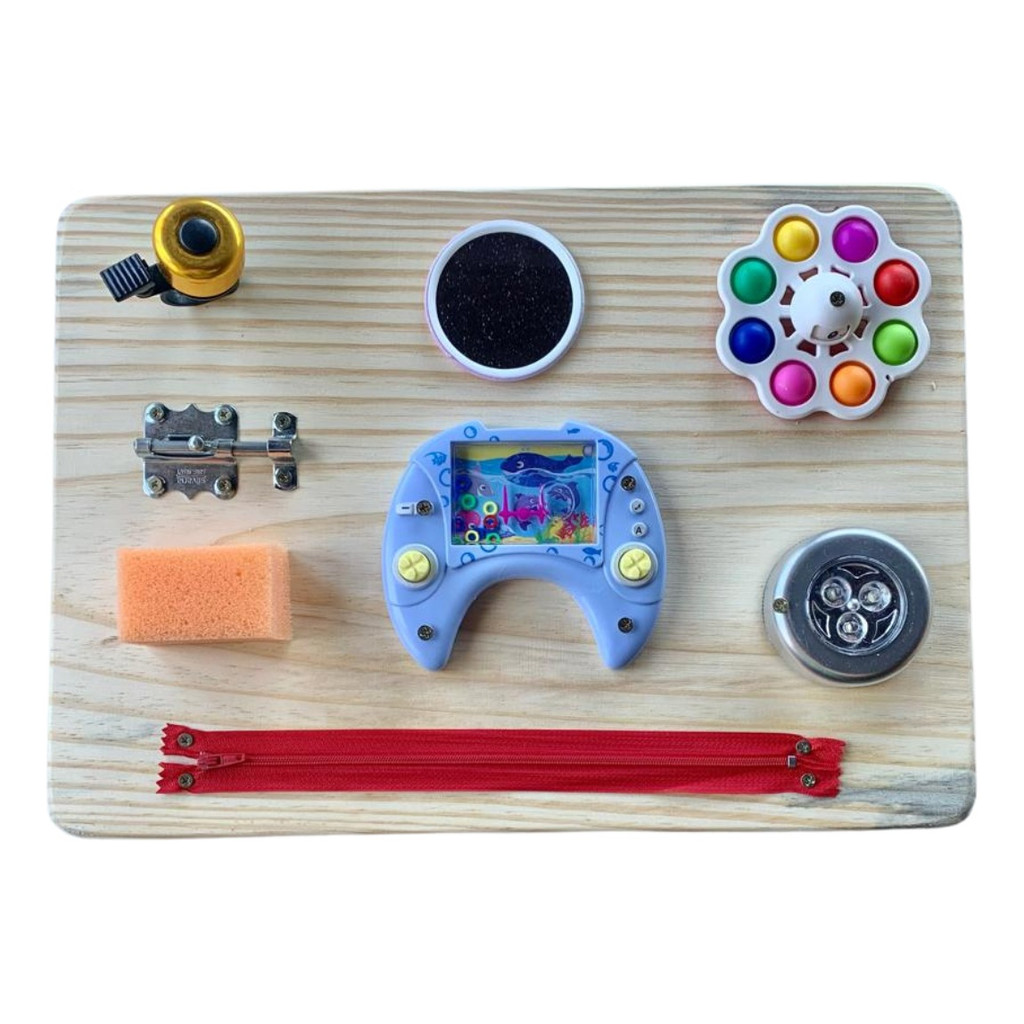 Painel Sensorial De Atividades Infantil - Buzy Board Placa