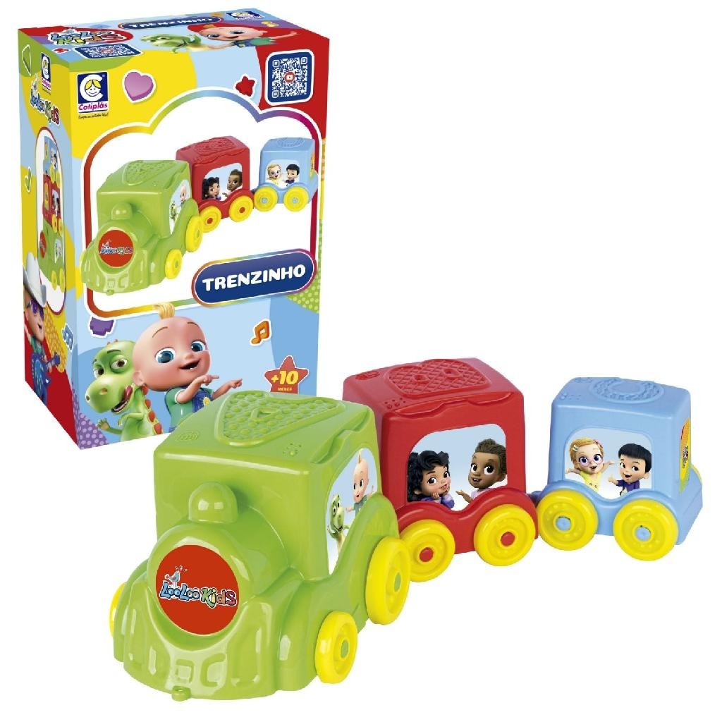 Brinquedo Trenzinho Infantil Loo Loo Kids Colorido Locomotiva Bebe Cotiplas