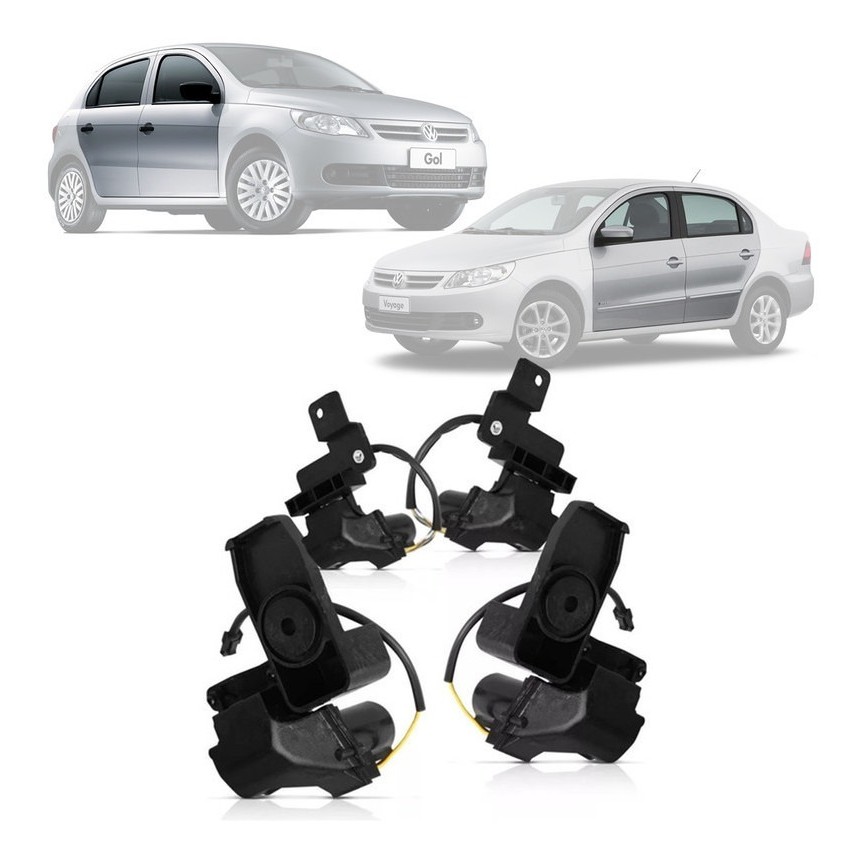 Kit De Trava Elétrica Tragial Plug and Play p/ Volkswagen Gol G5 G6 Voyage 4 Portas