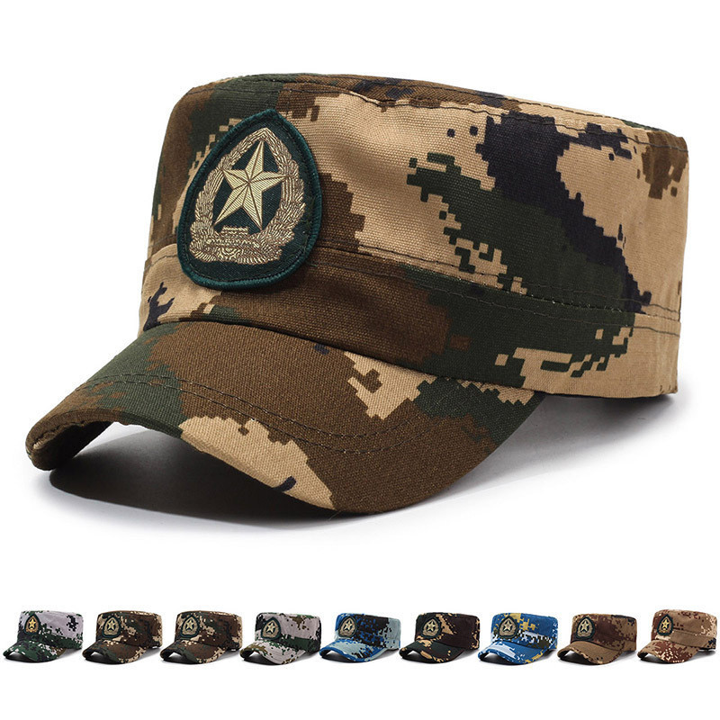 Boné de Beisebol Camuflado da Moda para Todas as Estações, Estilo Militar Simples, Boné Casual QEPI