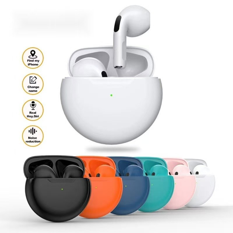 Air Pro 6 TWS Fones De Ouvido Bluetooth Sem Fio Fones De Ouvido Esportivos