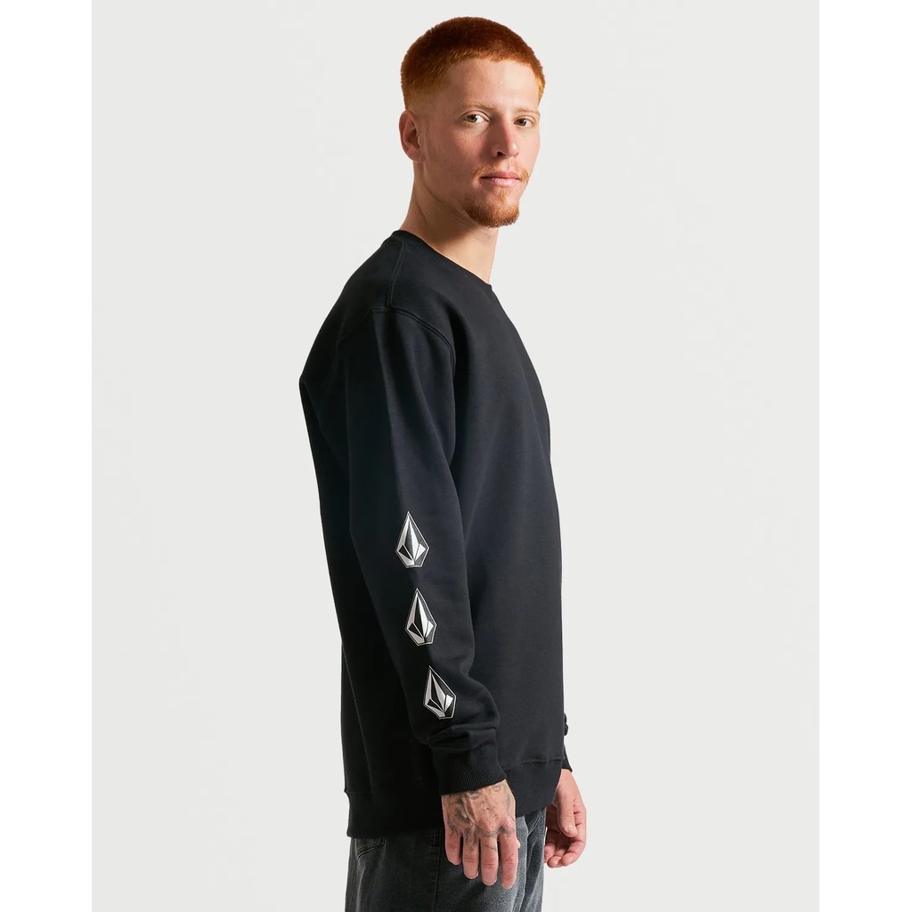 Moletom Volcom Careca Single Stone Preto Tam. P