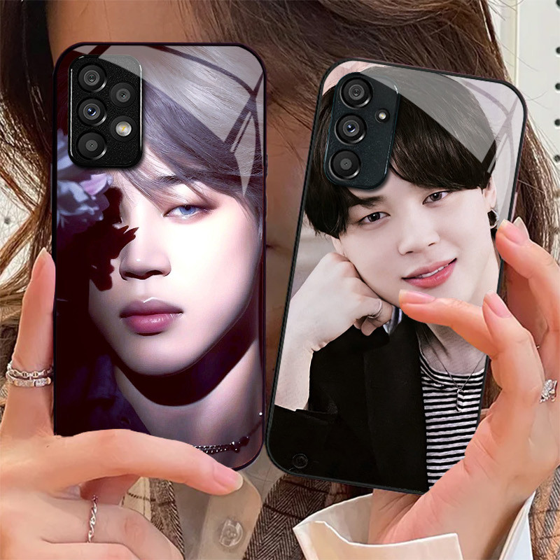 jimin 08 Capa De Telefone De Vidro Temperado Para Samsung Galaxy A16 A15 A25 A35 A55 A53 A54 A34 A14 A32 A52 4G 5G