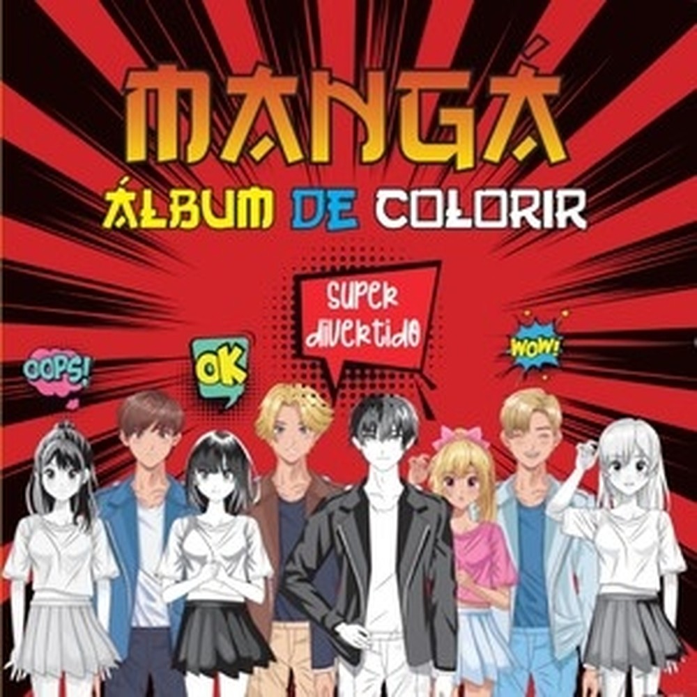álbum de colorir - mangá (capa vermelha)