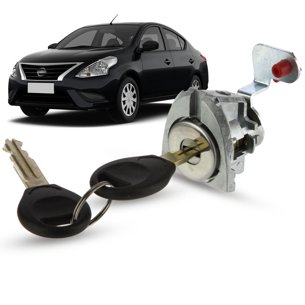 Cilindro da Porta Dianteira Com Chave Nissan Versa 2011 a 2019 March 2011 a 2020 V-Drive 2020 2021