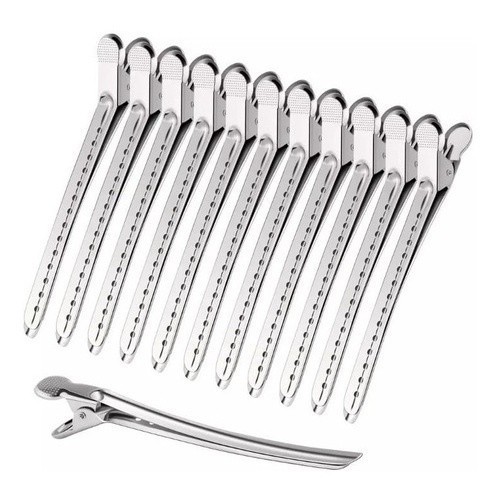 12 Clips Presilha D Bico Pato Metal Crocodilo Grampo Cabelo