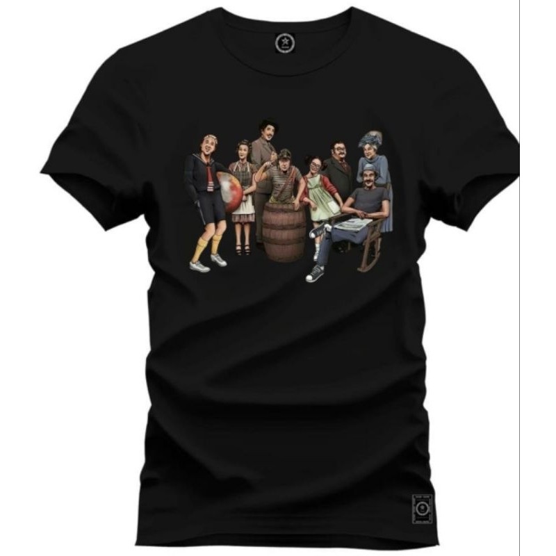 camiseta chaves vizinhos da vila tamanhos adultos estampa divertida 100%algodao. chiquinha e sr madruga em Oferta na Shopee