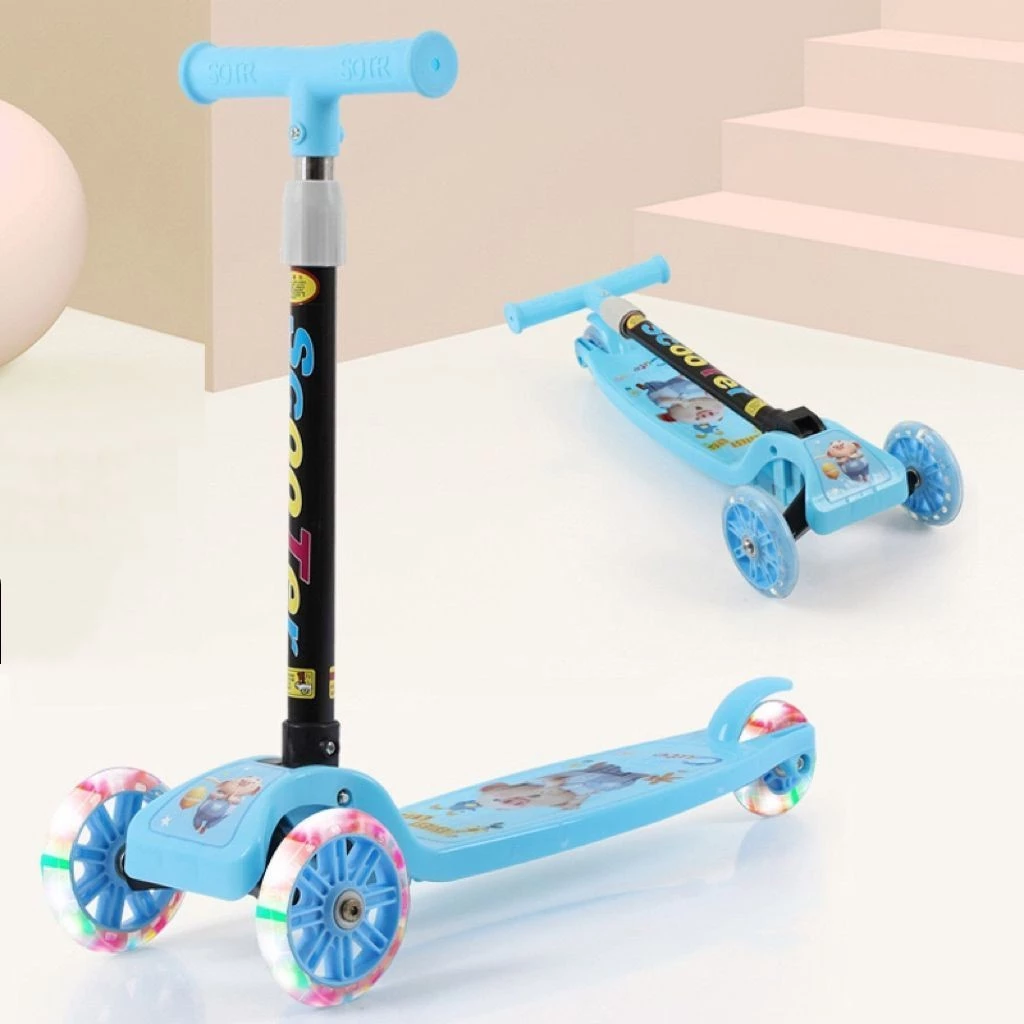 Patinete Infantil 3 Rodas De Led Dobrável Scooter Crianças--1715 — imagem 1