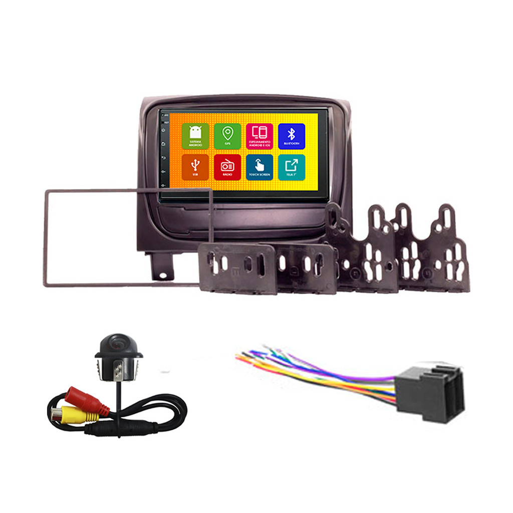 Kit Multimidia 7 Pol Palio Way 2014 2015 2016 2017 2018 Android 2Gb Ram 32Gb Flash Quad-Core Qa+ 2 Din Preto Wifi Gps