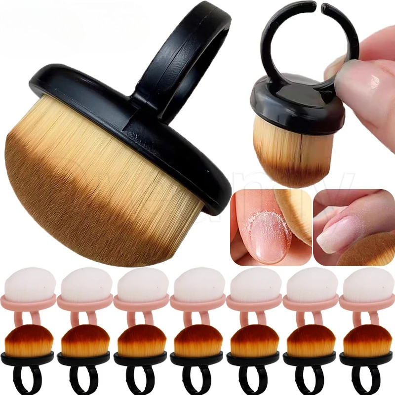 Escova Profissional Para Pó De Unhas-Limpeza Em Formato De Anel-Ferramenta De Maquiagem Manicure Gel Oval-Pincel Arte DI em Oferta na Shopee