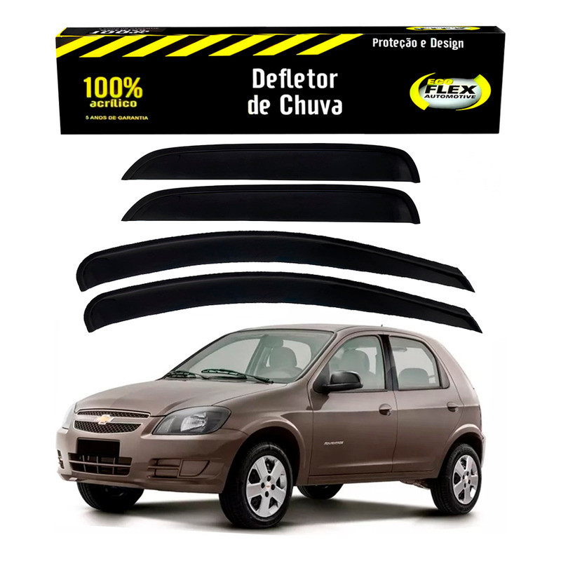Jogo Calha Defletor Chuva Celta 1.0 4 Portas 2013 A 2016 em Oferta na Shopee