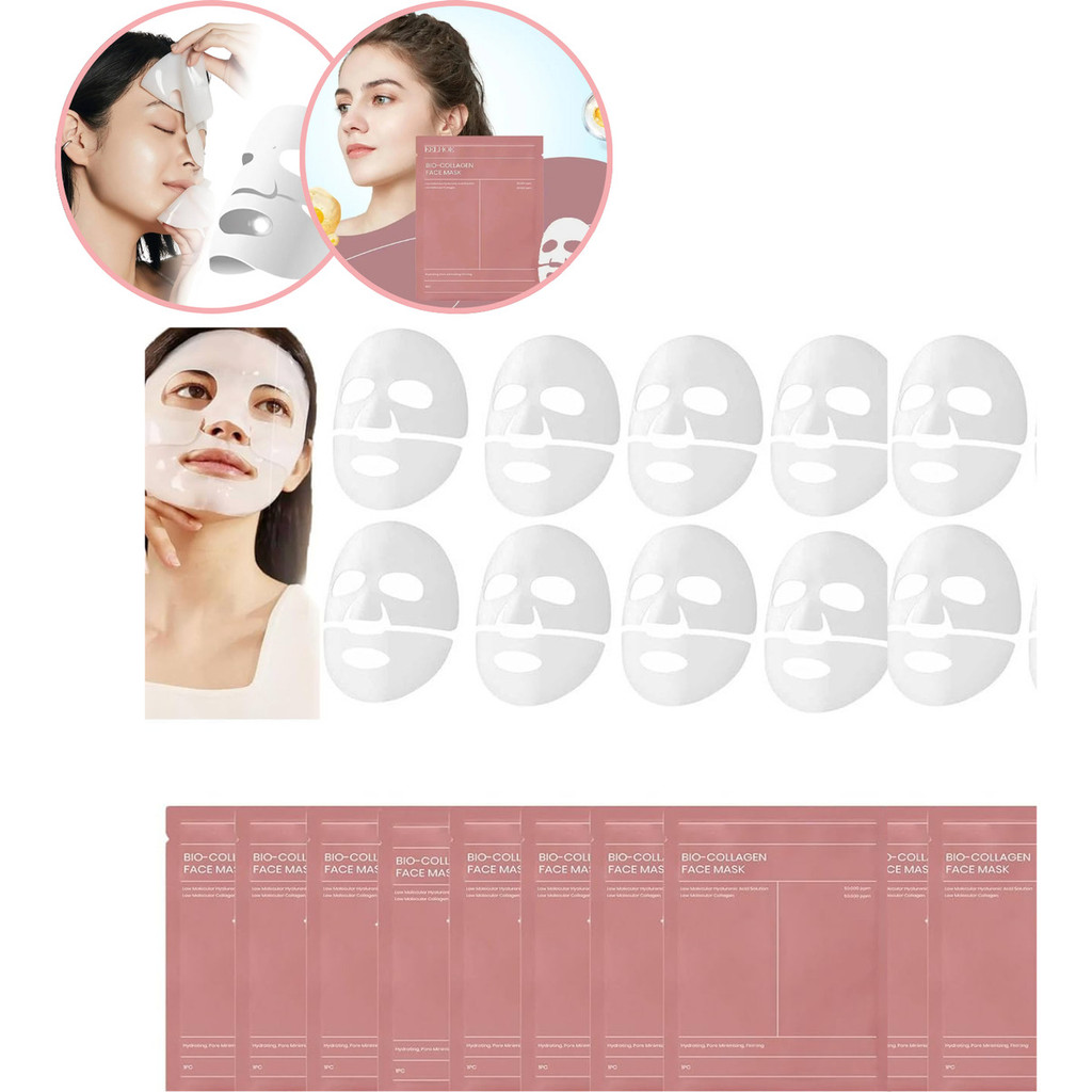 Kit Com 10 Máscara Facial Bio-colágeno Eelhoe Lacrado em Oferta na Shopee