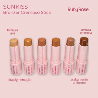 Bronzer Em Stick Iluminador Em Bastão Ruby Rose Sunkiss Cremoso em Oferta na Shopee