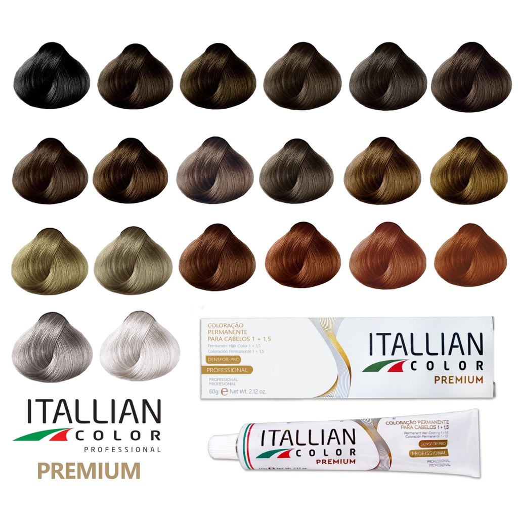 Coloração Capilar Permanente Itallian Color Premium Tubo de 60g | Escolha a Tonalidade | Parte 1 em Oferta na Shopee