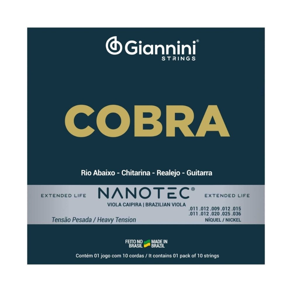 ENCORDOAMENTO GIANNINI GESVNP PN VIOLA NIQUEL PESADO PROTETIVA NANOTEC