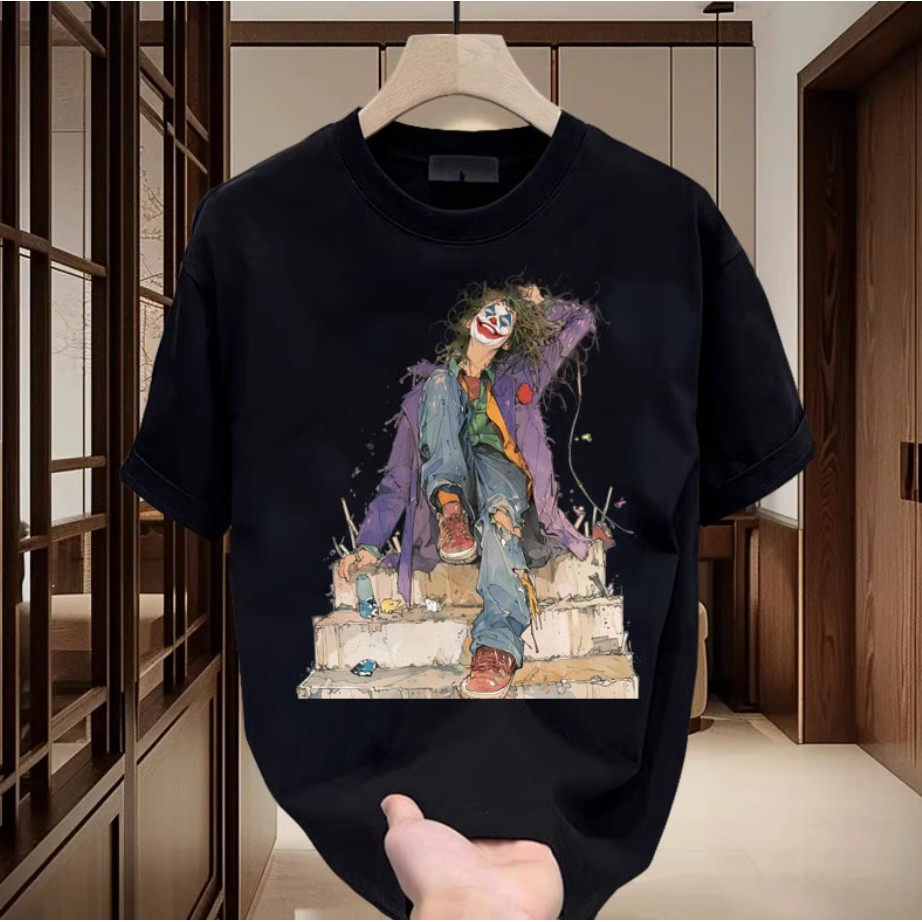 Versão grande de algodão da tendência de camisetas esportivas, confortável e moderna Oversized Streetwear