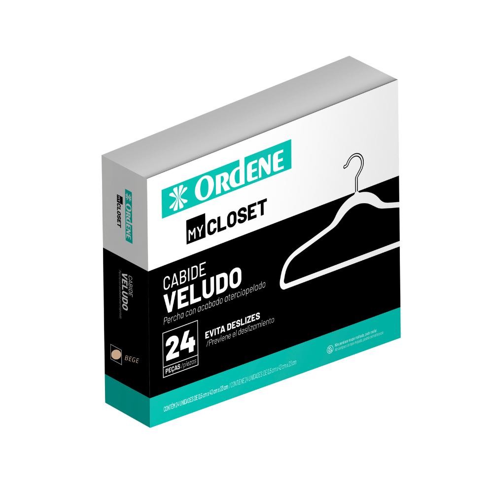 Cabide de Veludo Bege 42cm My Closet Ordene 24 Unidades em Oferta na Shopee