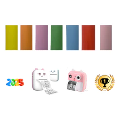 Etiqueta Colorida Para Impressoras Câmeras Tipo Gato - Pacote Com 7 Rolos