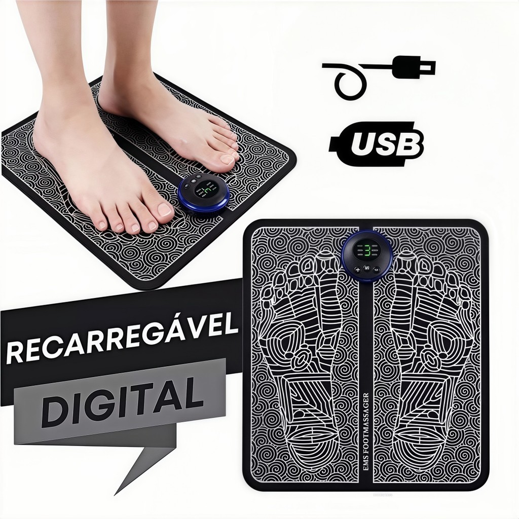Ems Massageador Elétrico De Pés Esteira Fisioterapia Músculo Cuidados Com A Saúde Relaxamento