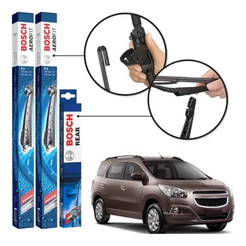 Kit 2 Palhetas Diant, 1 Traseira Bosch Gm Spin 2012 Até 2018