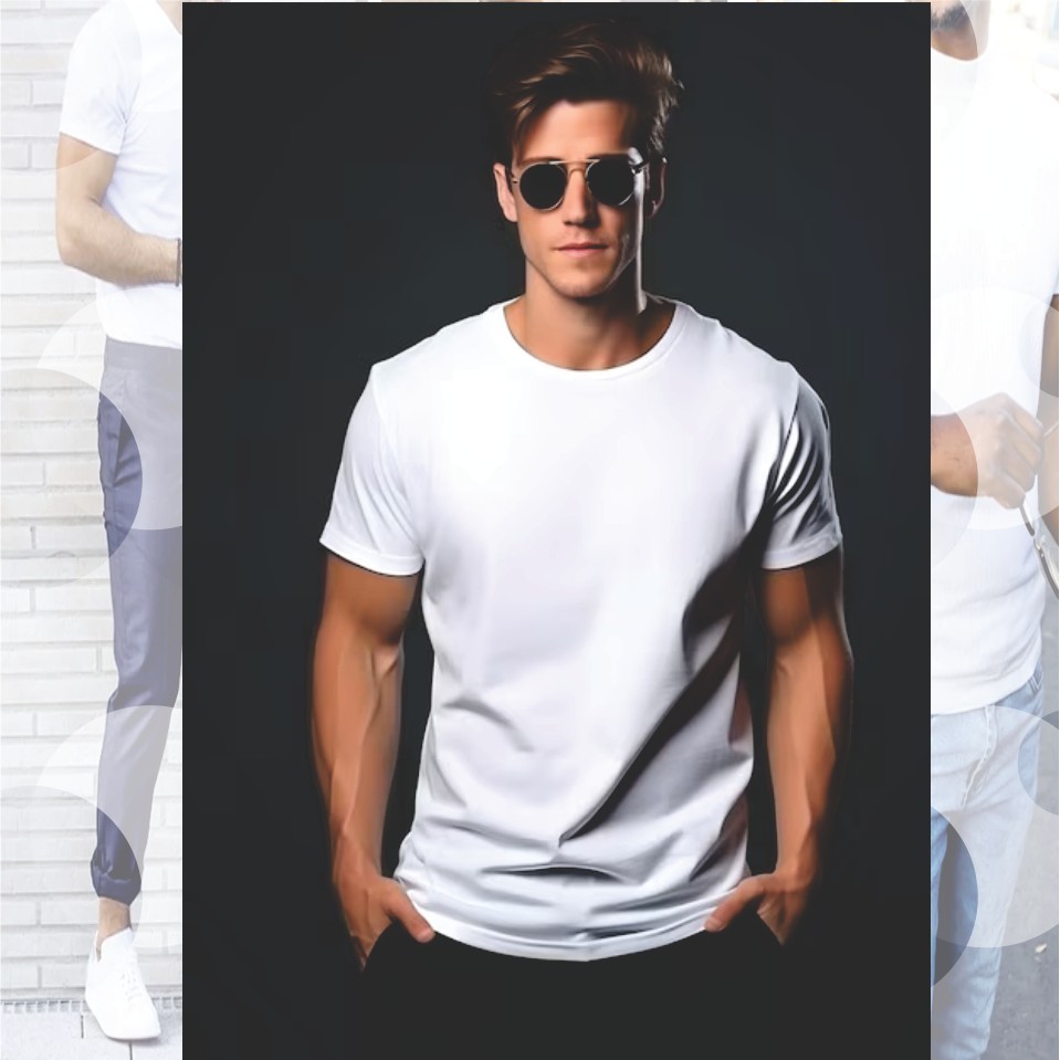 Camiseta Poliéster Alto Padrão Branca Lisa Profissional Academia Corrida Esporte Casual Confortável Alta Performance