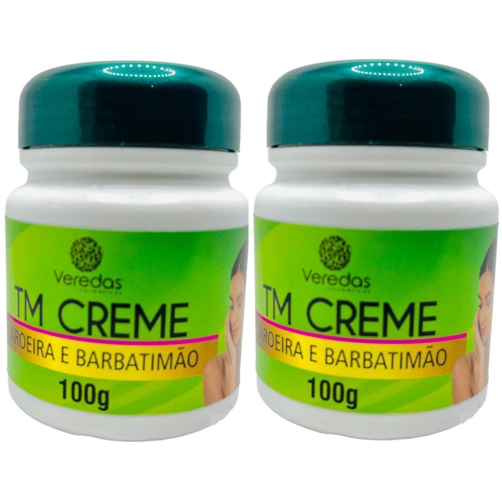Kit 2 Creme Aroeira e Barbatimão Tm 100g Machas & Espinhas - Veredas Cosméticos