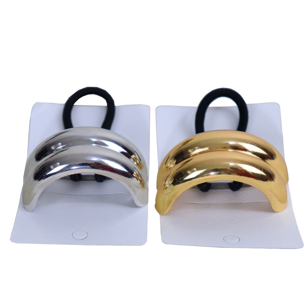Acessório Presilha Elástica Rabicó Elegante Luxo Feminino Metal Dourado Prata Xuxa