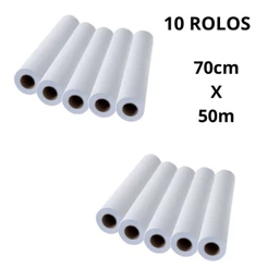 Kit 10 Lençol Descartavel Papel Hospitalar Maca 70x50 Cx 10 Rolos