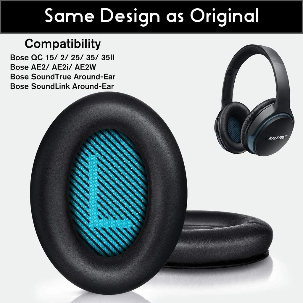 Almofadas De Substituição Para Fones De Ouvido Bose Quiet Comfort QC25 Kit De Almofada Compatível Com QC2 QC15 Ae2 Ae2i