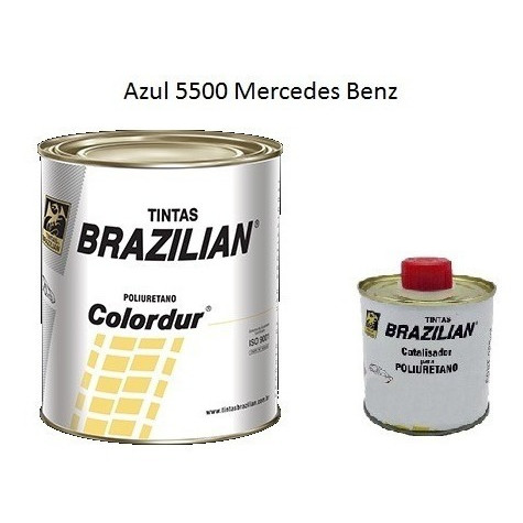 Tinta Automotiva Pu  Azul 5500 Mbb - 900 Ml Com Catalizador