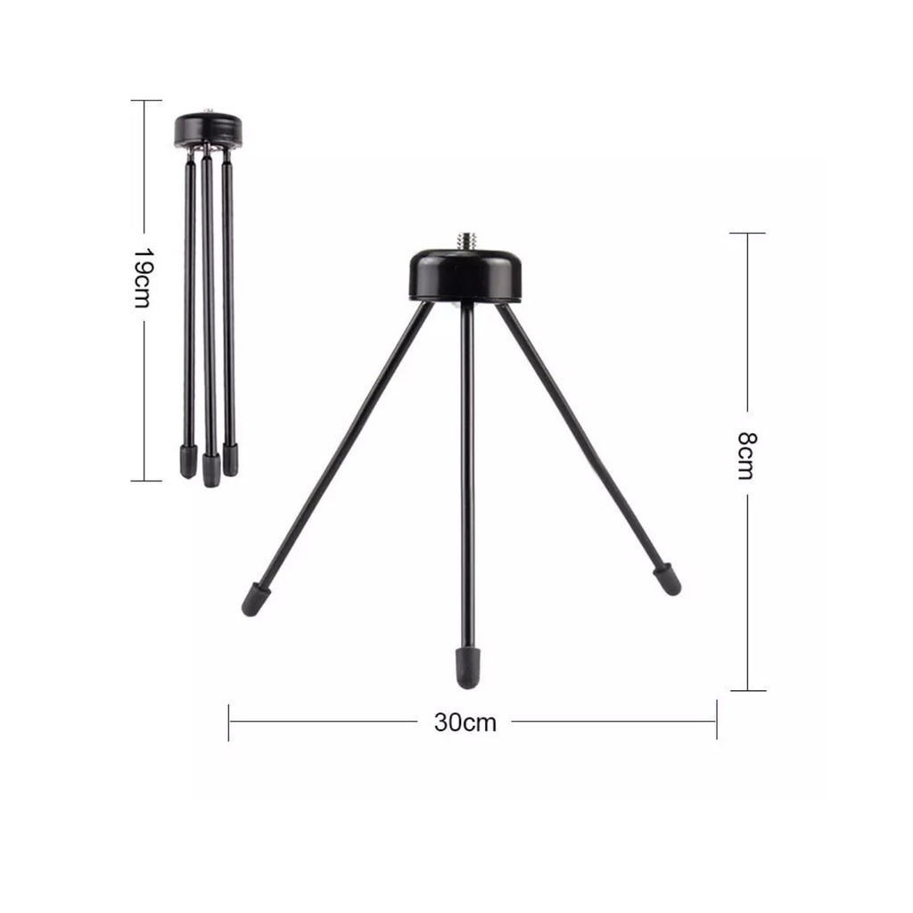 Tripé De Metal Para Celular Camera Ring Light 19cm 1/4thread