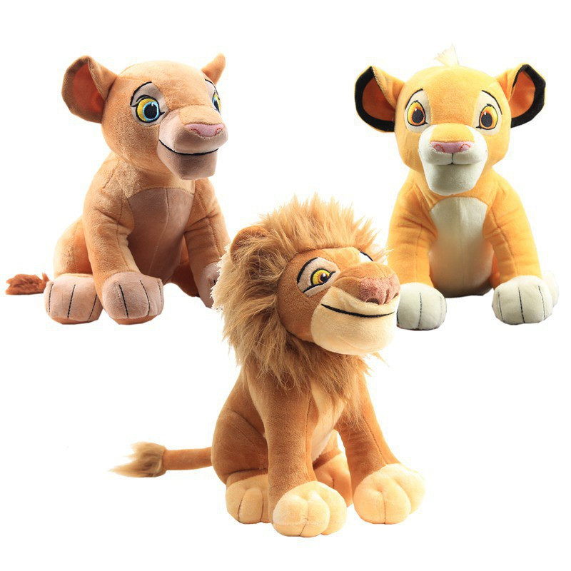 Brinquedo de Pelúcia Nara Mufasa Rei Leão Simba 30 cm Decoração de Quarto Presente para Meninos e Meninas