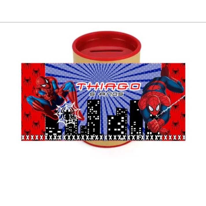 10 Cofrinhos Personalizados Festa Homem Aranha