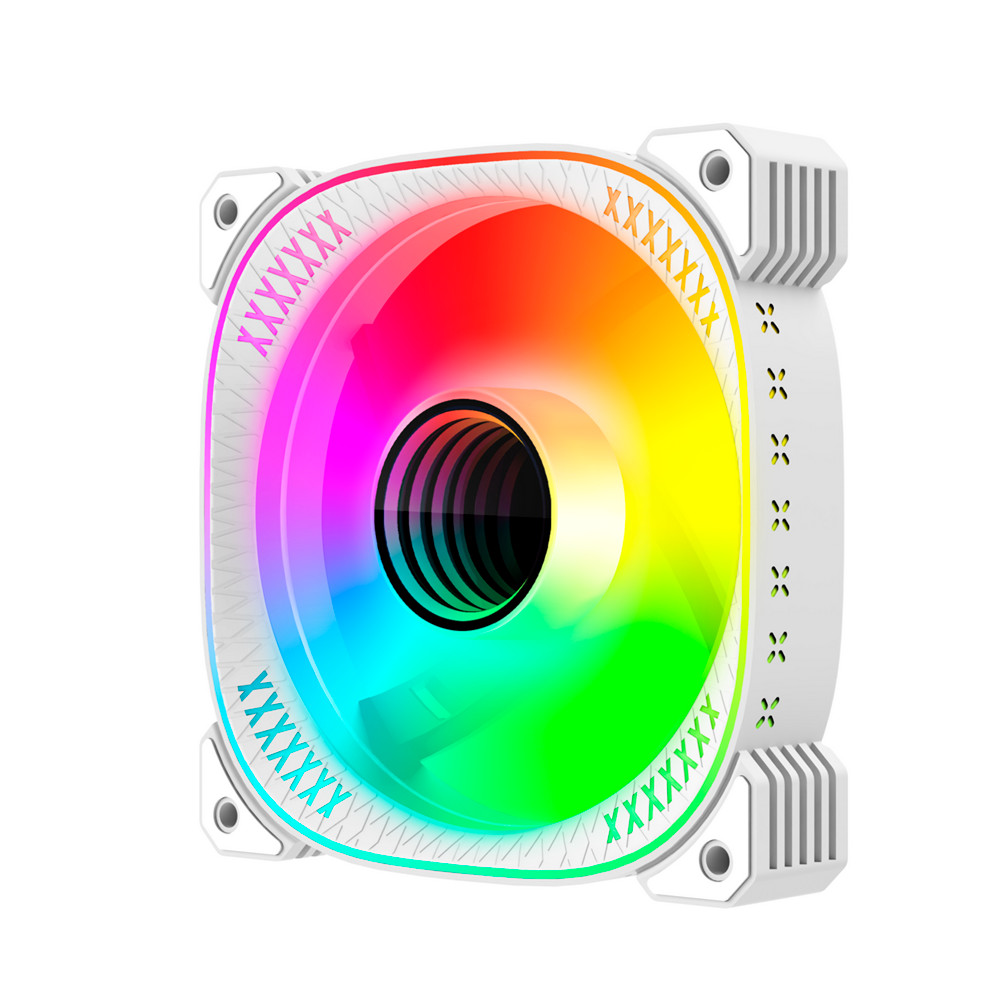 COOLER FAN COOLMOON TY1 BRANCO PWM 4P - ARGB 3P LED INFINITO
