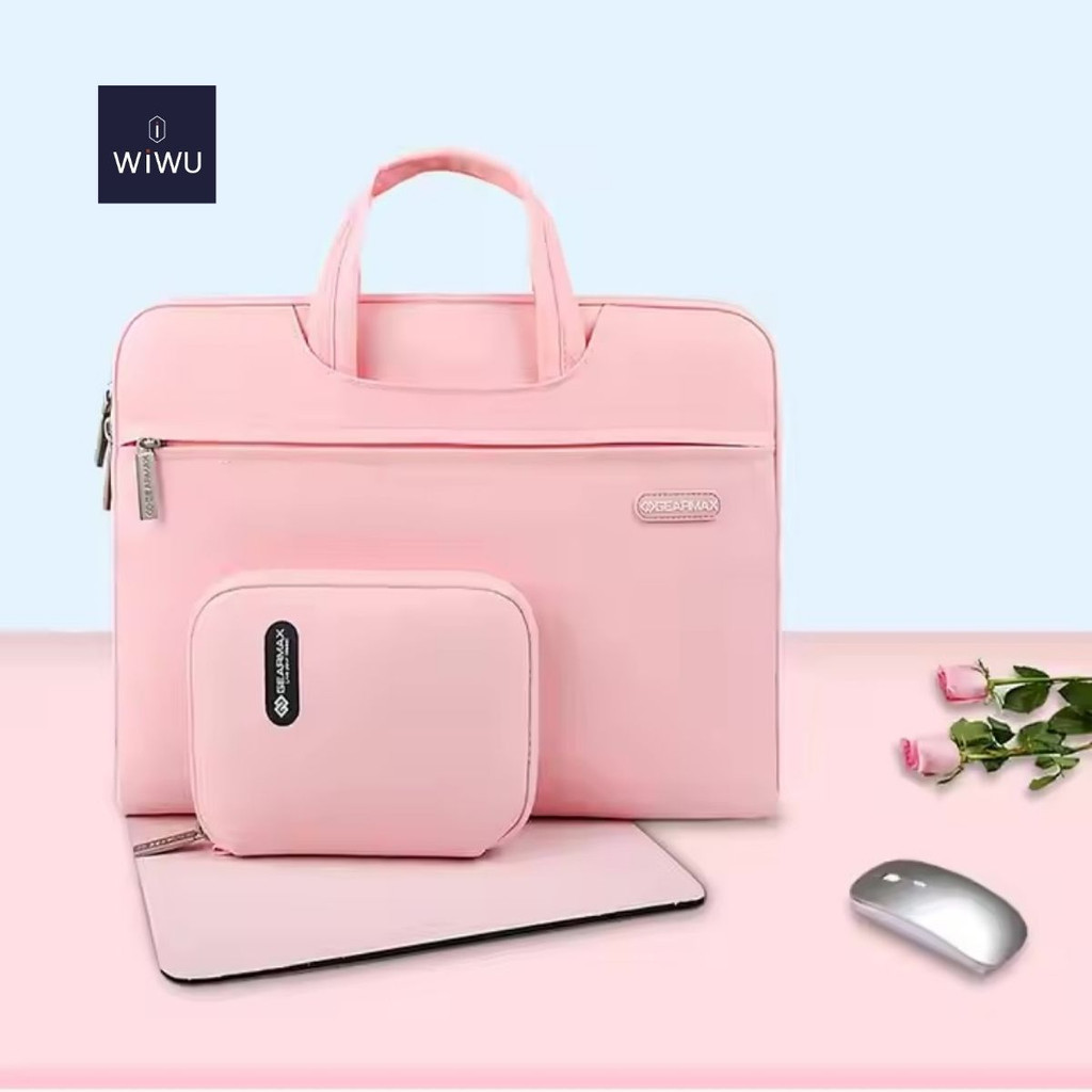 Pasta Case Com Alça Para Macbook 13.3 Campus Slim Wiwu Rosa