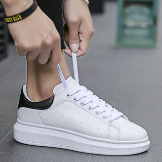 Tenis Masculino Branco Preto Original Casual Sola Alta MCQUEN Envio Imediato