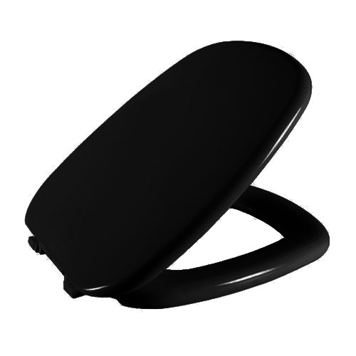 Assento Almofadado Fit Preto Tampa para Vaso Celite
