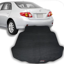 Tapete Porta Malas Corolla XLi XEi Emborrachado 2008 2009 2010 a 2016 2017 Preto Emborrachado 1 Peça