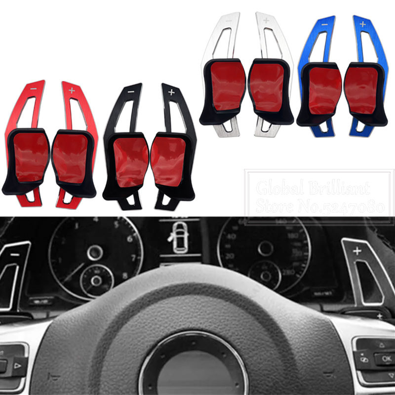 2 Pçs Volante Shift Paddle Extensão Shifter Para VW Beetle Scirocco Touareg Eos Sharan Tiguan R36 Golf 5 6 GTI Polo Jett