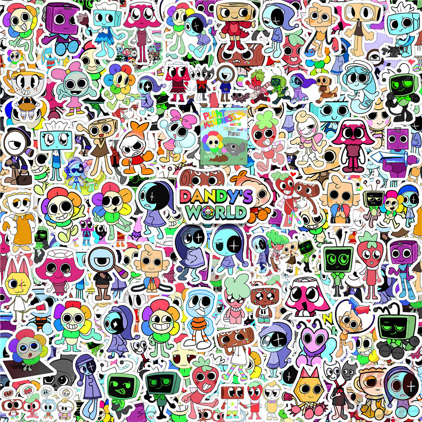 110Pcs/Set ★★★ Dandy's World Q-1 Mini Diary Manual Stickers ★★★ DIY Fashion Album Decor Decals Stickers（Size：2~3cm）