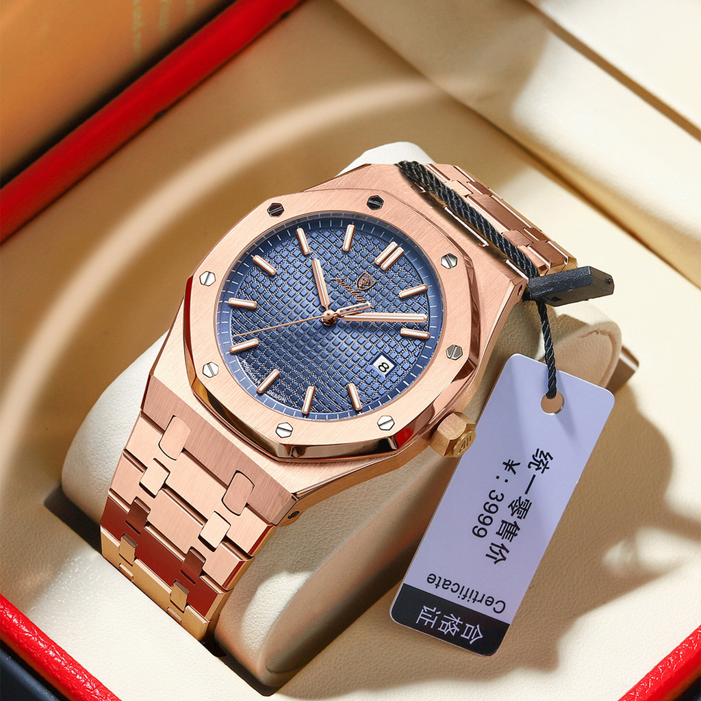 POEDAGAR Orient Relógio Masculino À Prova D'água Com Suporte Luminoso E Moderno De Quartzo