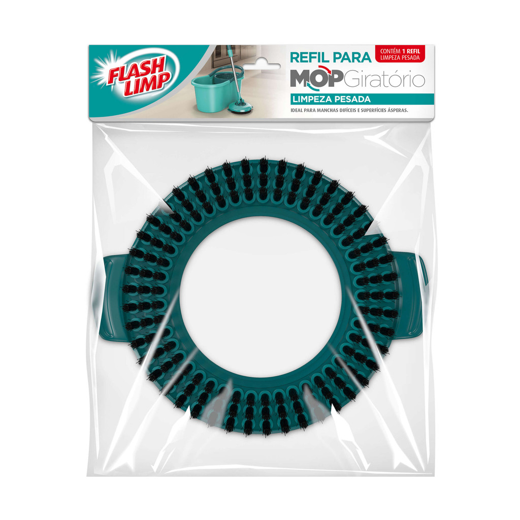 Refil Mop Giratorio Limpeza Pesada Flash Limp