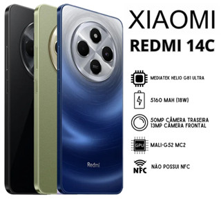 Smartphone Xiaomi Redmi 14c 256gb / 128gb Global Original (COM CAPINHA E PELÍCULA DE CORTESIA) em Oferta na Shopee