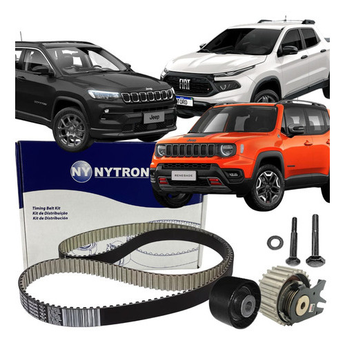 Kit Correia Dentada e Tensor - Fiat Toro / Jeep Renegade / Jeep Compass - Diesel - Nytron KIT9062 em Oferta na Shopee