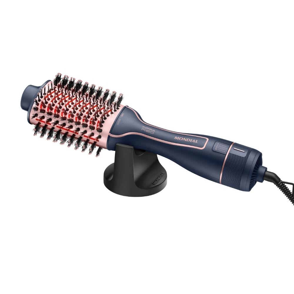 Escova Secadora Mondial InfraRed ES-01-IR 1200W Azul/Golden Rose Bivolt - Beauty